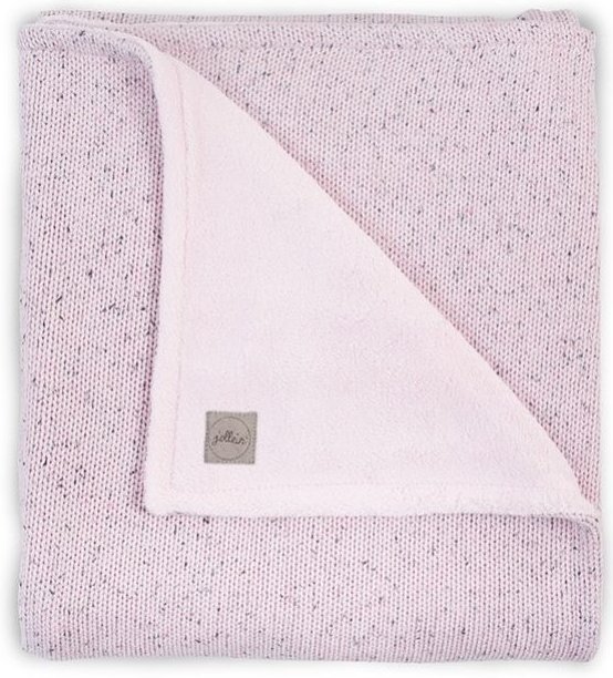 Акция на Одеяло Jollein 75x100 см Confetti вязка винтажно-розовое/флис от Stylus