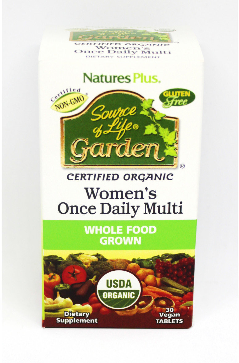 Natures Plus Source of Life Garden Womens Once Daily Multi 30 tabs Органические ежедневные мультивитамины для женщин
Natures Plus Source of Life Garden Womens Once Daily Multi 30 tabs Органические ежедневные мультивитамины для женщин