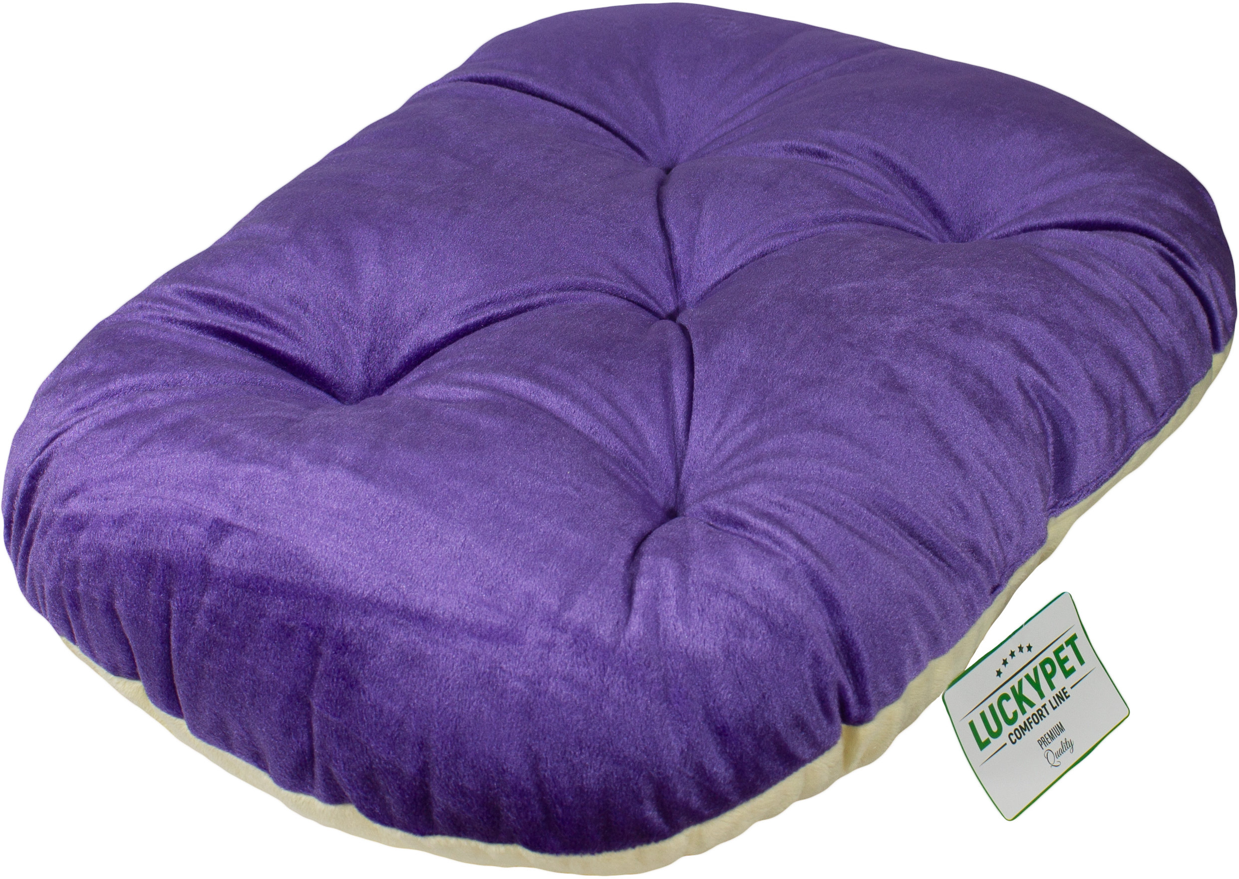 Акція на Лежак-подушка Lucky Pet Зефір №3 для собак фіолетово-кремовий 60х90 см (218465) від Y.UA