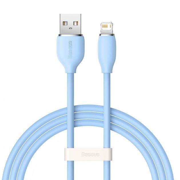 Акция на Baseus Usb Cable to Lightning Silica Gel 2.4A 1.2m Blue (CAGD000003) от Y.UA