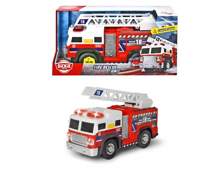 Акція на Пожежна машина Dickie Toys "Рятувальники" з висувними драбинами від Y.UA