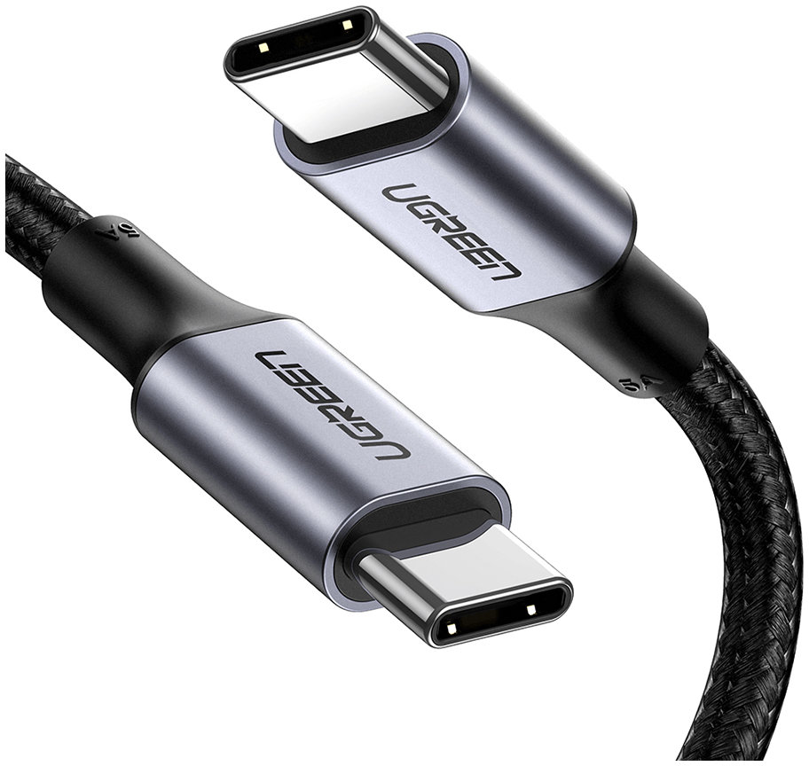 Акція на Ugreen Cable USB-C to USB-C 100W US316 1.5m Space Gray (70428) від Stylus