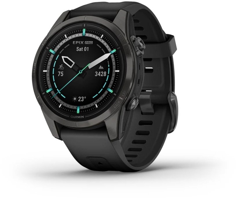 Акція на Garmin Epix Pro (Gen 2) 42mm Sapphire Carbon Grey Dlc Titanium with Black Band (010-02802-15) від Y.UA