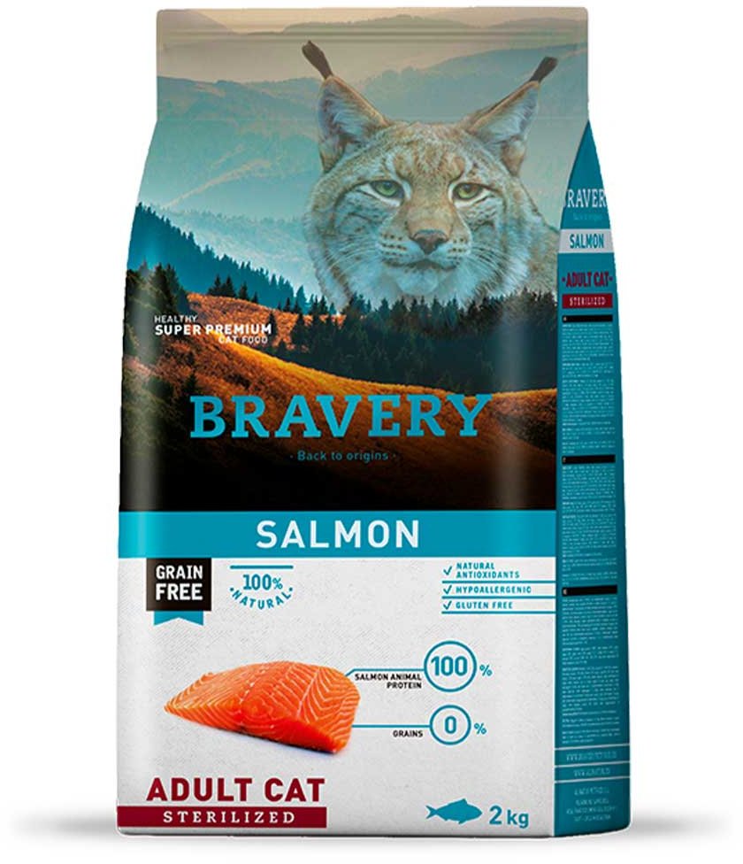 Акція на Сухий корм Bravery Salmon Adult Cat Sterilized для стерилізованих котів з лососем 2 кг (7708 Br Salm STER_2KG) від Y.UA