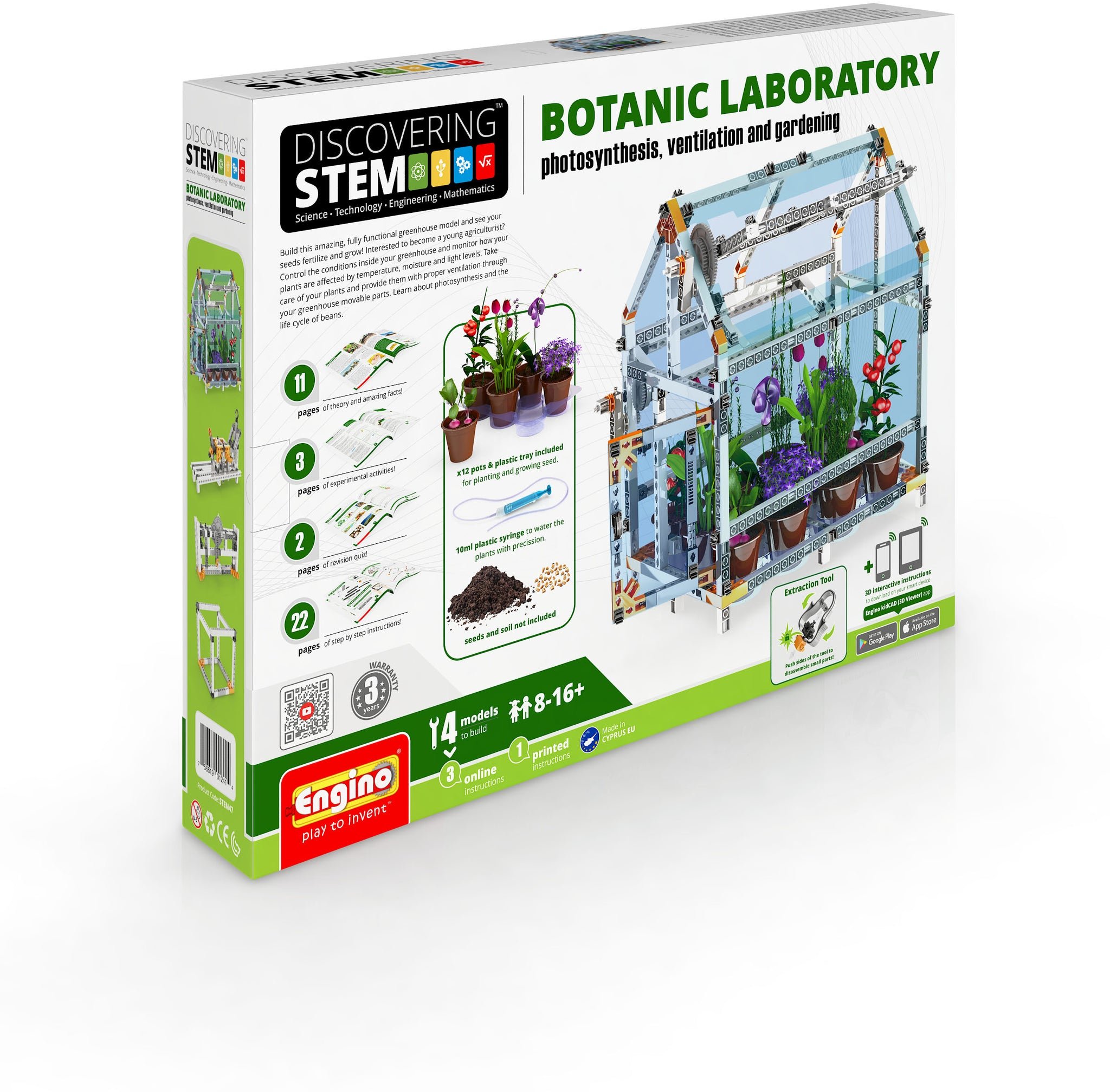 Акция на Конструктор Engino Stem Ботаническая лаборатория (мини теплица) (STEM47) от Stylus