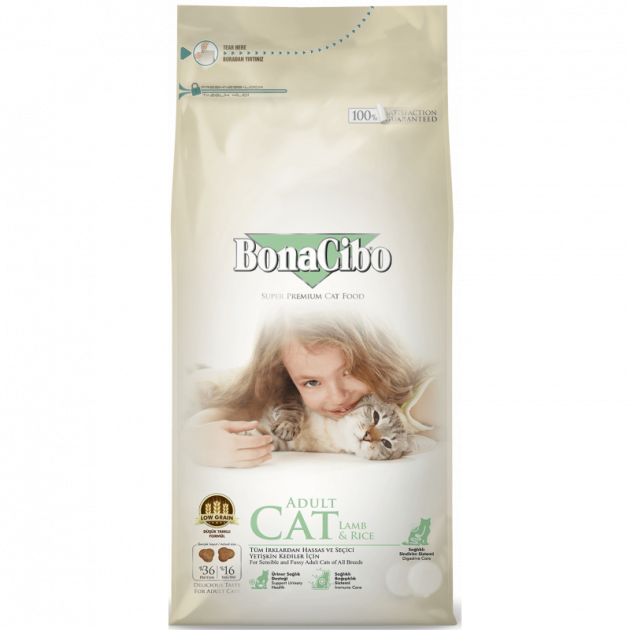 Акція на Сухий корм для котів BonaCibo Adult Cat Lamb&Rice з ягнятком та рисом 5 кг (BC405666) від Y.UA