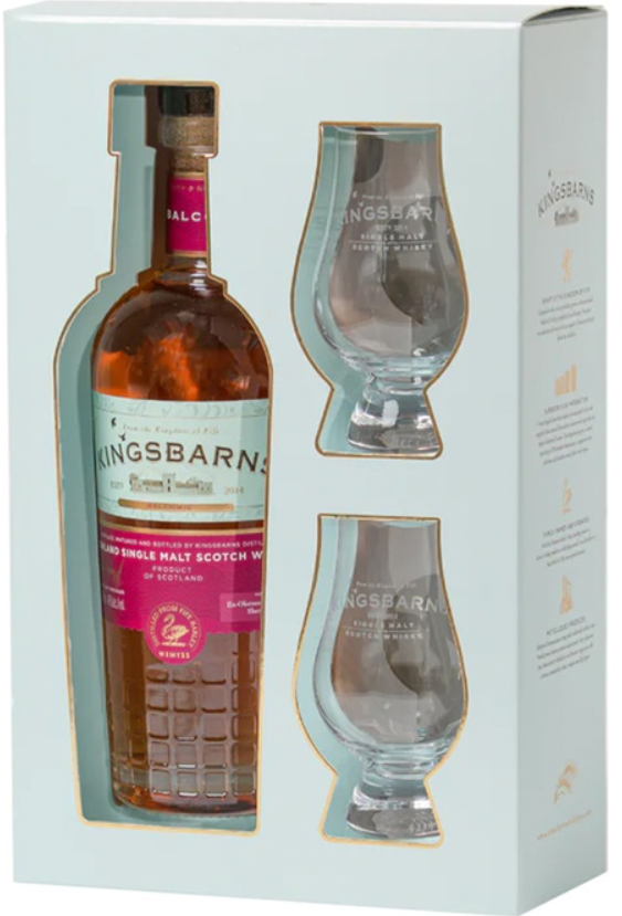 Акція на Виски Kingsbarns Balcomie Single Malt Scotch Whisky & 2 Glencairns gift pack 46% 0.7 л + 2 бокала (WHS811929030920) від Stylus