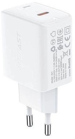 Акція на Acefast USB-C Wall Charger A21 30W White від Y.UA