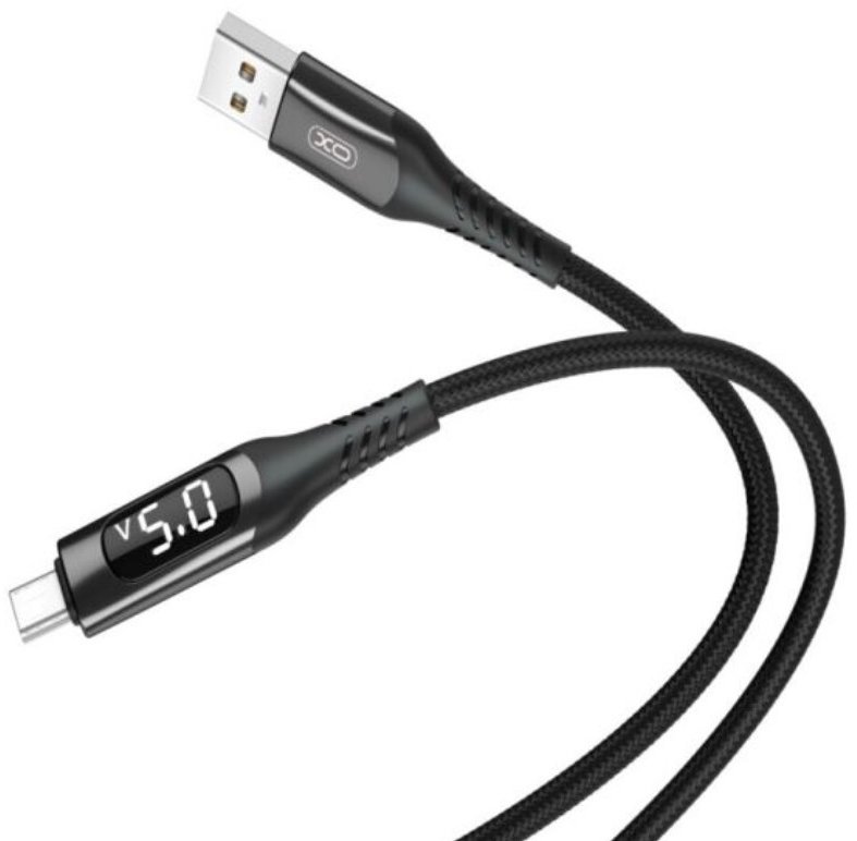 Акція на Xo Usb Cable to USB-C Digital Display 2.4A 1m Black (NB162) від Stylus