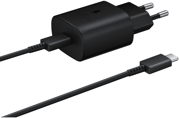 Акция на Samsung USB-C Wall Charger with Cable USB-C 25W Black (EP-TA800XBEGRU) от Y.UA
