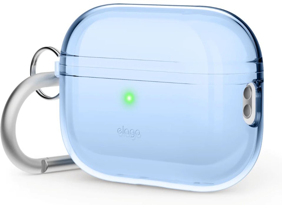 Акция на Чохол для навушників Elago Clear Hang Case Aqua Blue (EAPP2CL-HANG-ABL) для Apple AirPods Pro 2 от Y.UA