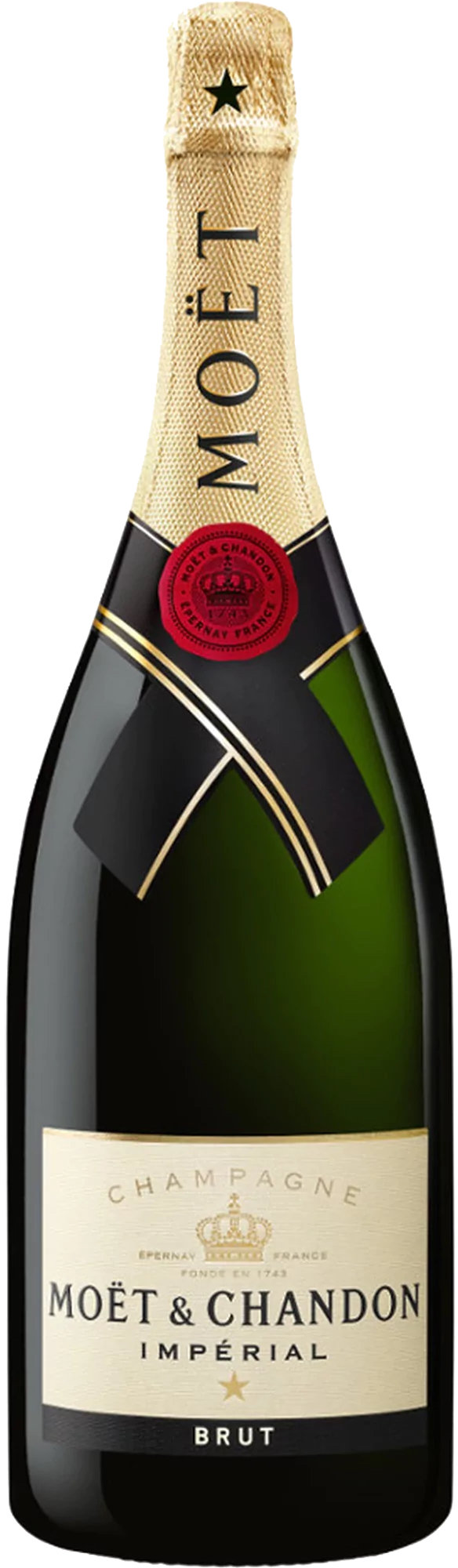 Акція на Шампанское Moёt & Chandon Impérial Magnum, белое брют сухое, 1.5л 12%, в подарочной упаковке (BDA1SH-SMC150-001) від Stylus