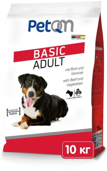 Акція на Cухой корм для взрослых собак PetQM Dog Basic Adult with Beef&Vegetables с говядиной и овощами 10 кг (701564) від Stylus