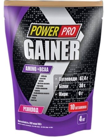 Акция на Power Pro Gainer 4000 g /100 servings/ Слива от Y.UA