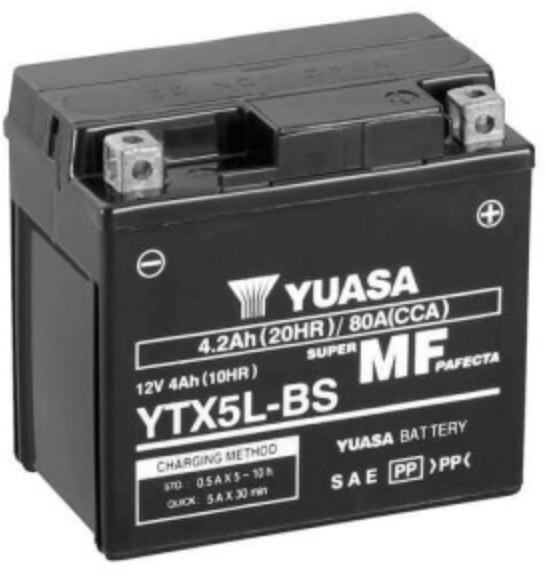 Акція на Мотоциклетный аккумулятор 12В Yuasa YTX5L-BS від Stylus