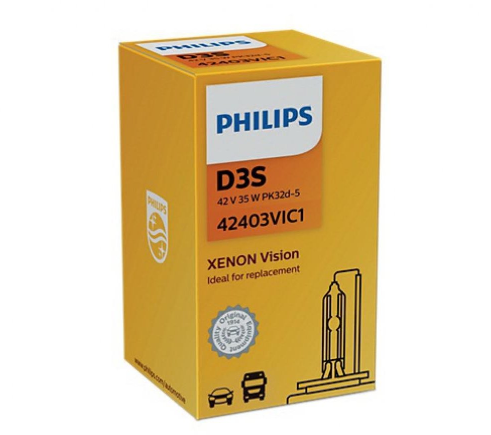 Акція на Ксенонова лампа Philips D3S 42403 VIС1 Vision (ориг) від Y.UA
