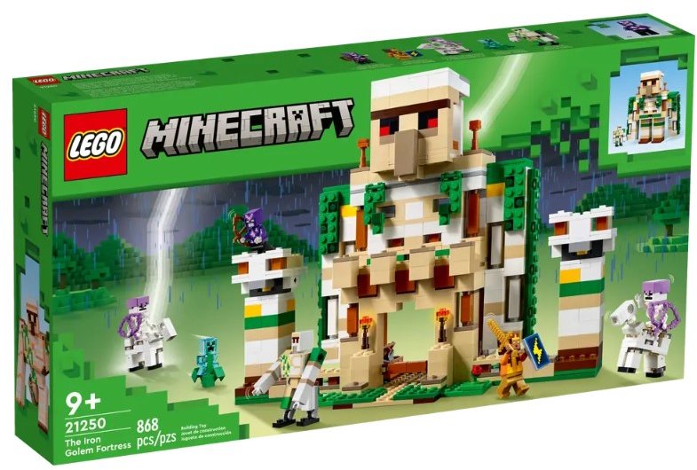 Акція на Конструктор Lego Minecraft Фортеця «Залізний голем» 868 деталей (21250) від Y.UA