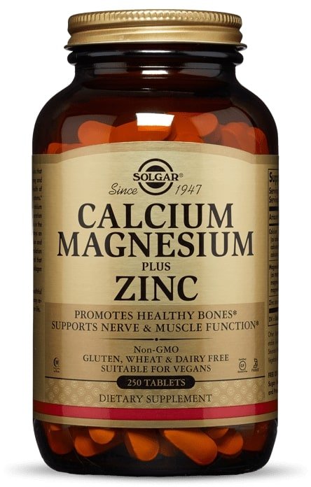 Акция на Solgar Calcium Magnesium Plus Zinc, 250 Tab Кальций магний цинк от Y.UA