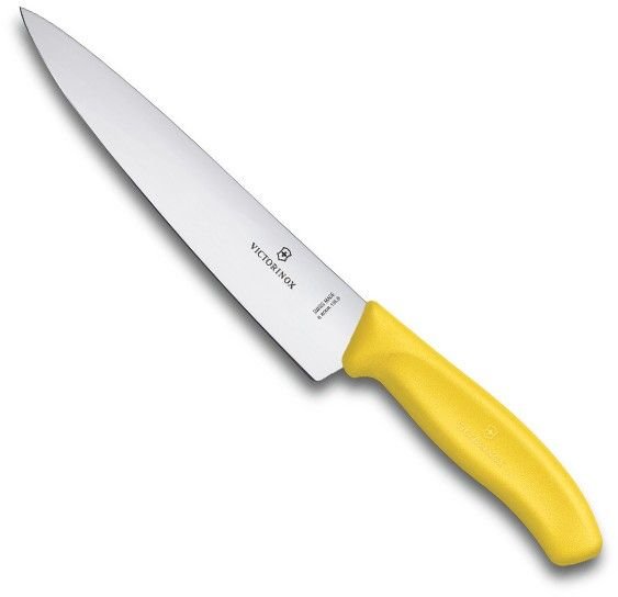 Акція на Кухонный нож Victorinox SwissClassic Carving 19см Жёлтый в блистере (6.8006.19L8B) від Stylus
