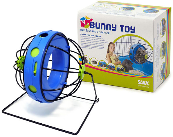 Акція на Кормушка Savic Bunny Toy для сена и лакомств для грызунов 20x20x20 см синяя (0195) від Stylus