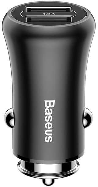 Акція на Baseus Usb Car Charger 2xUSB Gentleman Black (CCALL-GB01) від Stylus