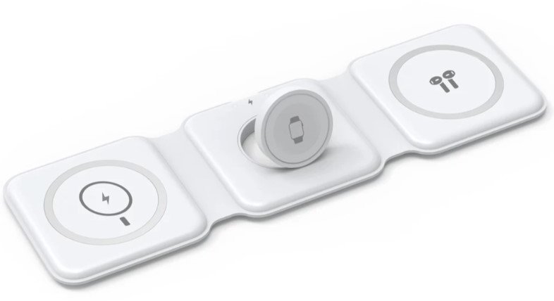 Акція на Wiwu Wireless Charger Foldable MagSafe 3in1 15W M6 White for iPhone 15 I 14 I 13 I 12 series, Apple Watch від Stylus