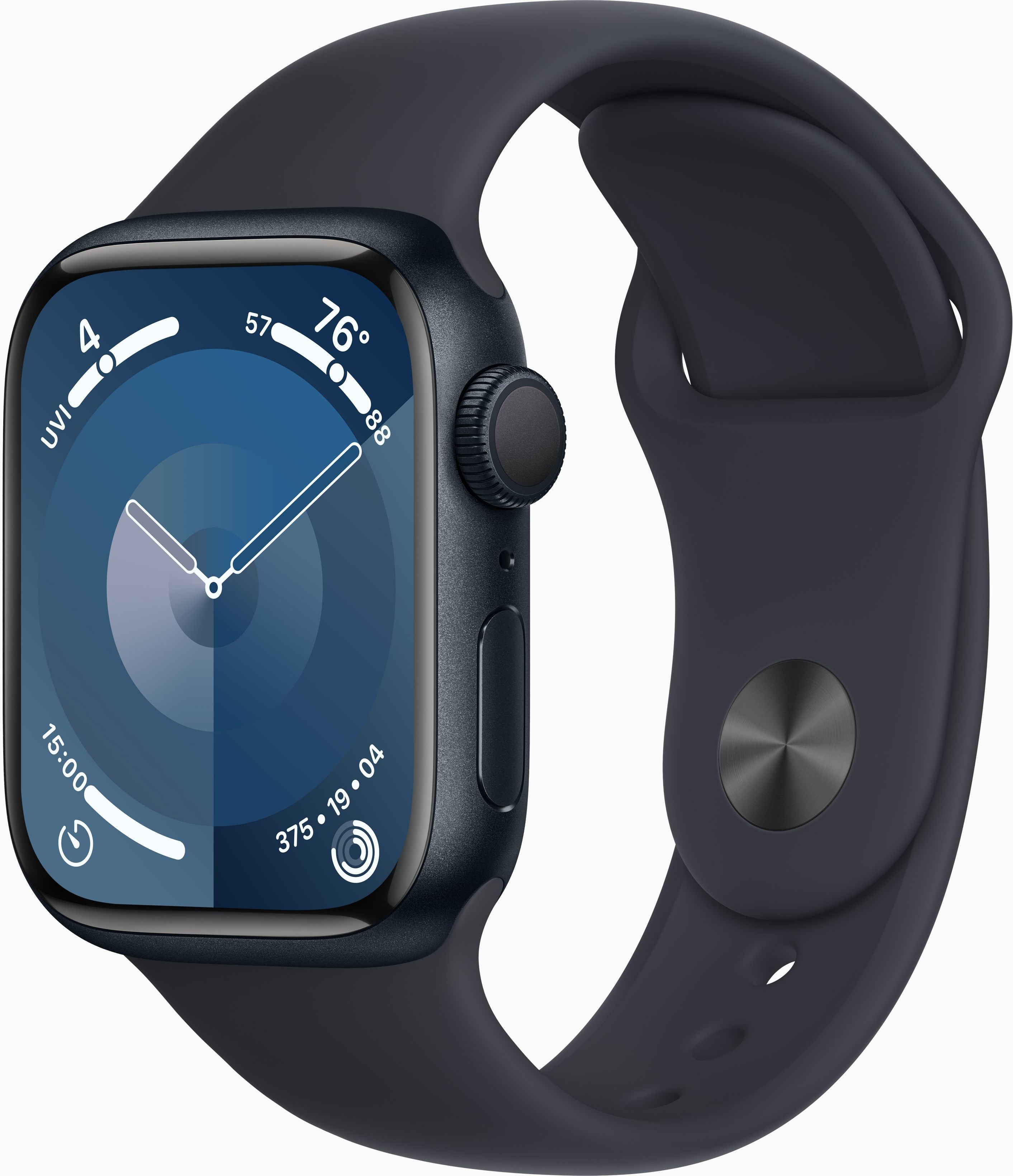 Акція на Apple Watch Series 9 41mm Gps Midnight Aluminum Case with Midnight Sport Band - M/L (MR8X3) від Stylus