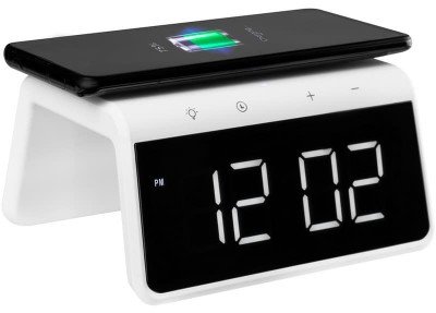 Акція на Gelius Pro Smart Desktop Clock Time Bridge + Wireless Charging (GP-SDC01) від Y.UA