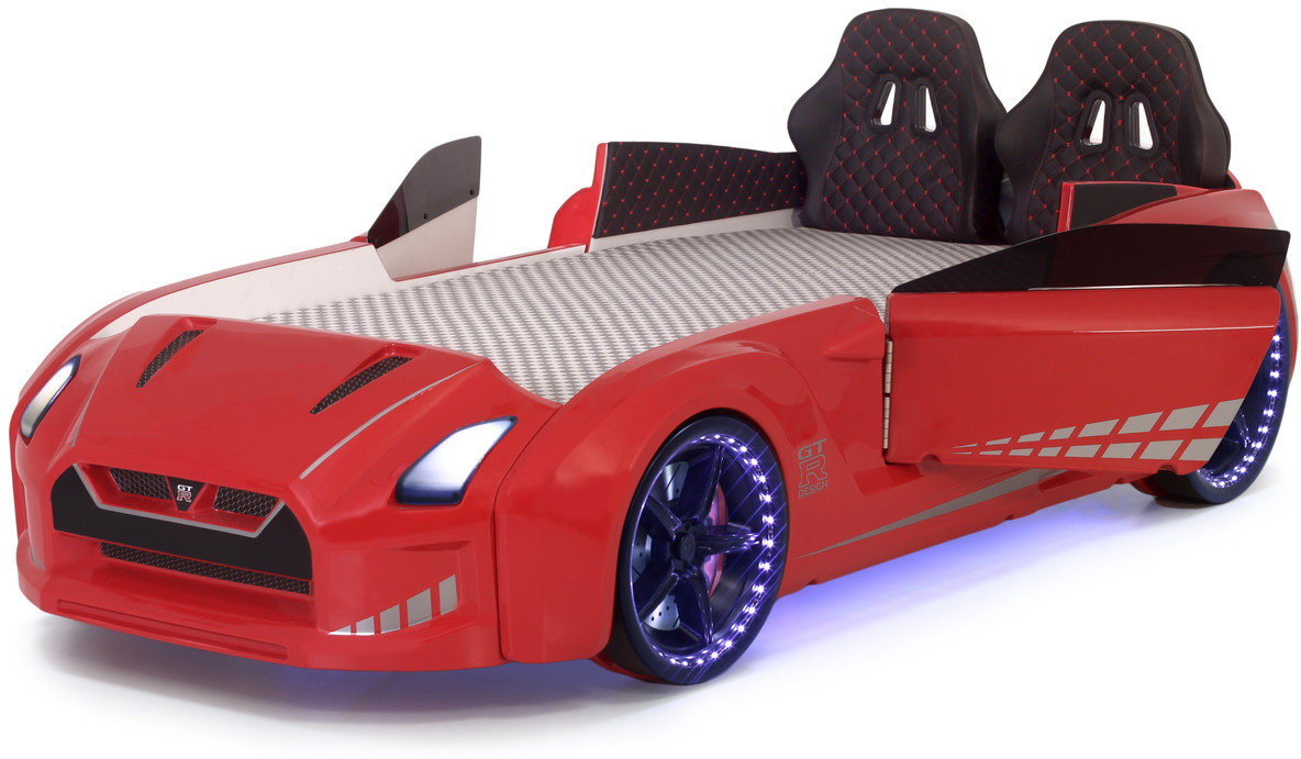 Акция на Детская кровать машина Порше-911 красная с подсветкой двери открываются (555.03.05) от Stylus