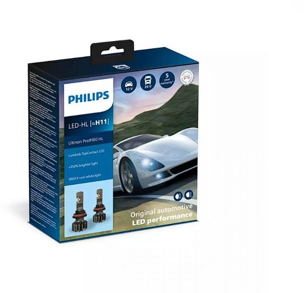 Акція на Светодиодная автолампа Philips H11 Ultinon Pro9100 12/24V (11362U91X2) від Stylus