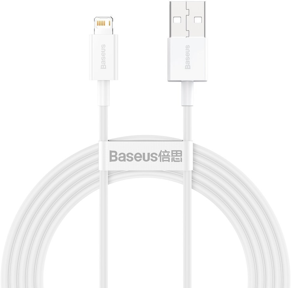 Акція на Baseus Usb Cable to Lightning Superior Series Fast Charging 2.4A 2m White (CALYS-C02) від Y.UA
