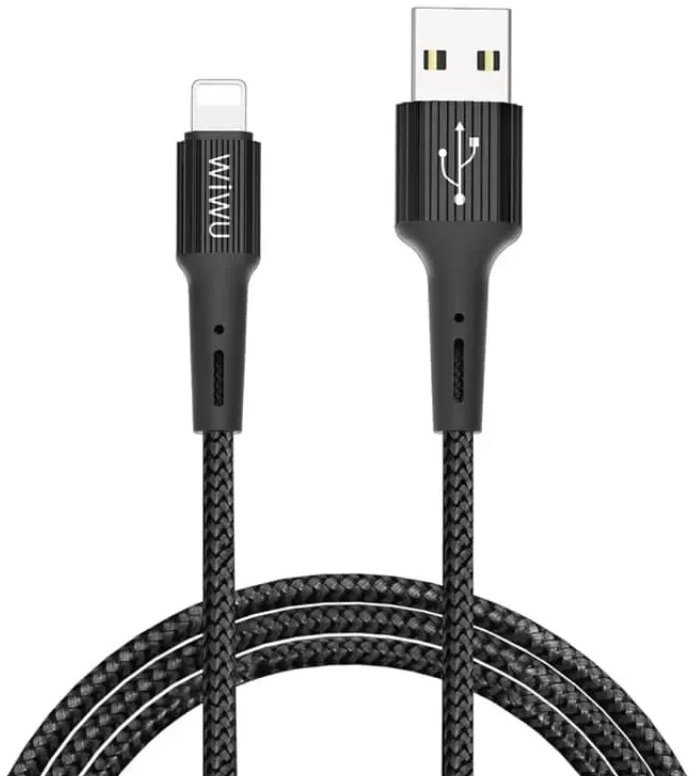 Акція на Wiwu Gear G30 Series Usb Cable to Lightning 1.2m Black від Stylus