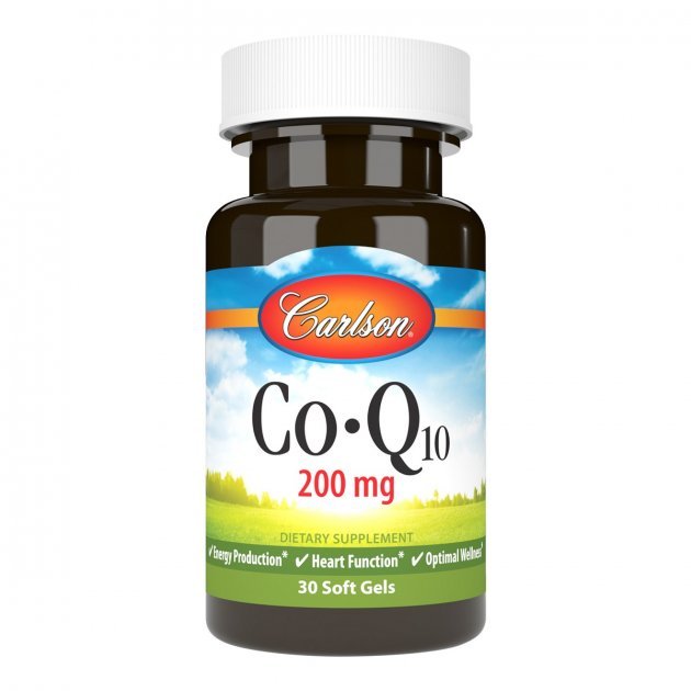 Акція на Carlson Labs CoQ10 Коэнзим Q10 200 мг 30 гелевых капсул від Stylus