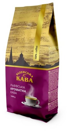 Акція на Кава Віденська кава Львівська Ароматна у зернах 1 кг (4820000371575) від Y.UA