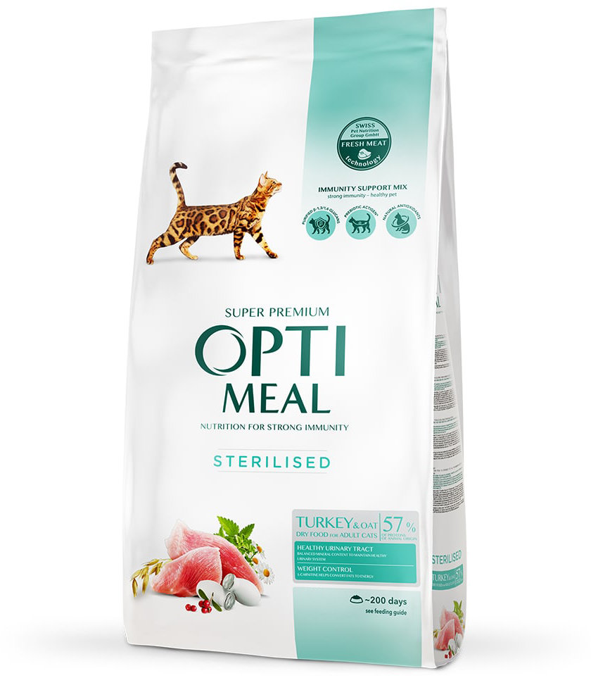 Сухой корм Optimeal Sterilised cats для взрослых стерилизованных кошек с индейкой и овсом 10.5 кг (4820083909887)
Сухой корм Optimeal Sterilised cats для взрослых стерилизованных кошек с индейкой и овсом 10.5 кг (4820083909887)