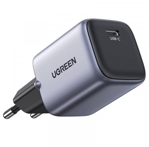 Акция на Ugreen USB-C Wall Charger CD319 Pd GaN 30W Nexode Mini Gray (90666) от Y.UA