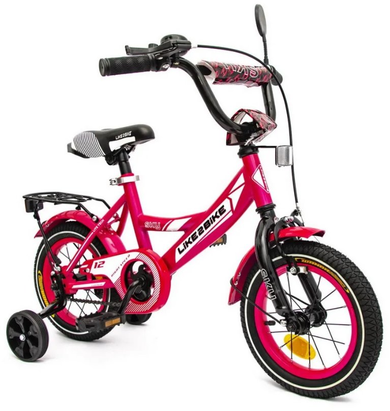 Акція на Велосипед детский 2-х колесный 12'' 211205 Like2bike Sky, розовый, рама сталь, со звонком від Stylus