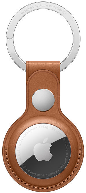 Акція на Apple Holder Leather Saddle Brown for AirTag (MX4M2) від Stylus