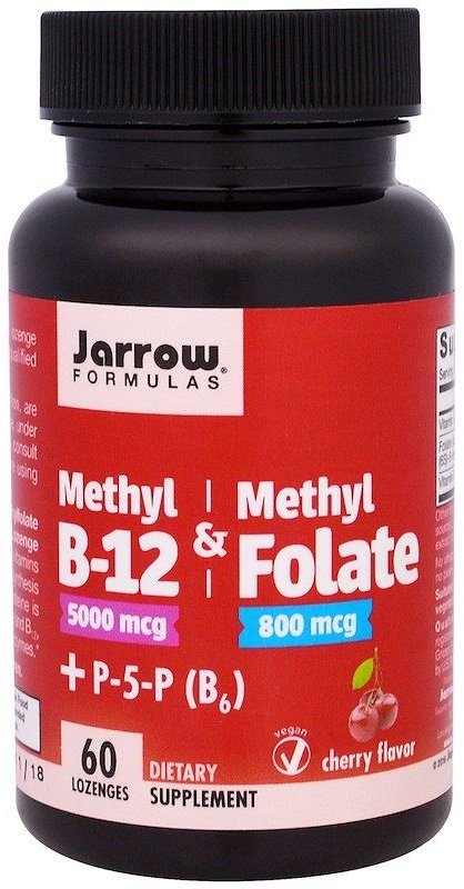 Jarrow Formulas Methyl B-12 & Methyl Folate 5000 mcg / 800 mcg 60 Lozenges Cherry Flavor Метілфолат і метил B-12
Jarrow Formulas Methyl B-12 & Methyl Folate 5000 mcg / 800 mcg 60 Lozenges Cherry Flavor Метілфолат і метил B-12