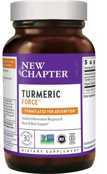 Акція на New Chapter Turmeric force Куркумин 30 вегетарианских капсул від Stylus