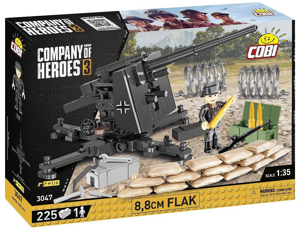 Акция на Конструктор Cobi Company of Heroes 3 Зенитная пушка FlaK 88-мм, 225 деталей от Stylus