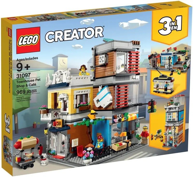 Акція на Конструктор Lego Creator 3w1 Таунхаус із зоомагазином та кафе (31097) від Y.UA