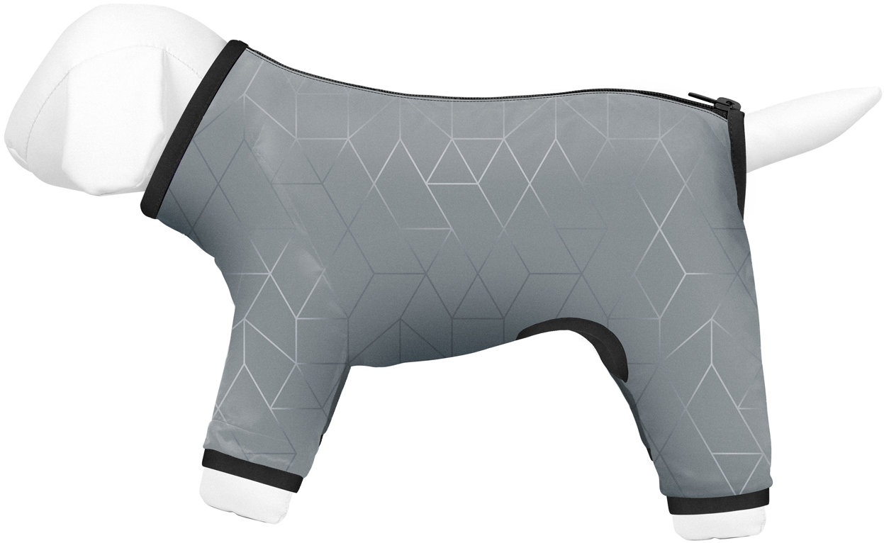 Акція на Дождевик для собак Waudog Clothes светоотражающий S32 обхват груди 47-50 см обхват шеи 35-38 см серый від Stylus