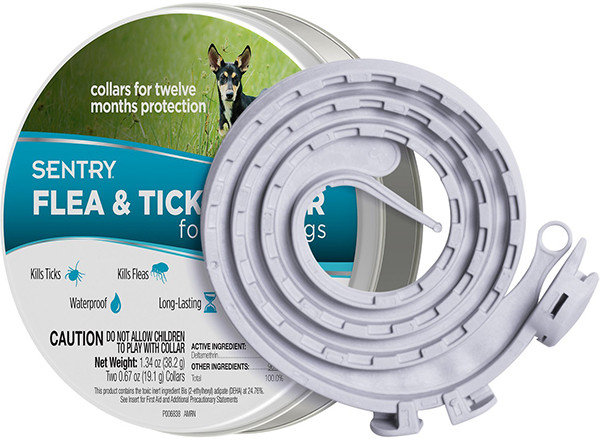 Акція на Нашийник від бліх та кліщів Sentry Flea & Tick Collar Small для собак малих порід 36 см 2 шт. в упаковці від Y.UA