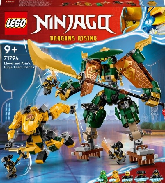 Акция на Конструктор Lego Ninjago Командні роботи ніндзя Ллойда та Арін 764 деталей (71794) от Y.UA