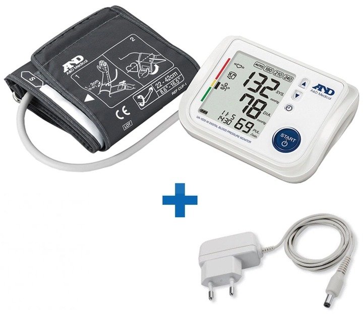 Акція на And UA-1020 W для измерения артериального давления и частоты пульса цифровой автоматический від Stylus