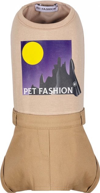 Акція на Костюм Pet Fashion Moon для средних собак M Капучино від Stylus