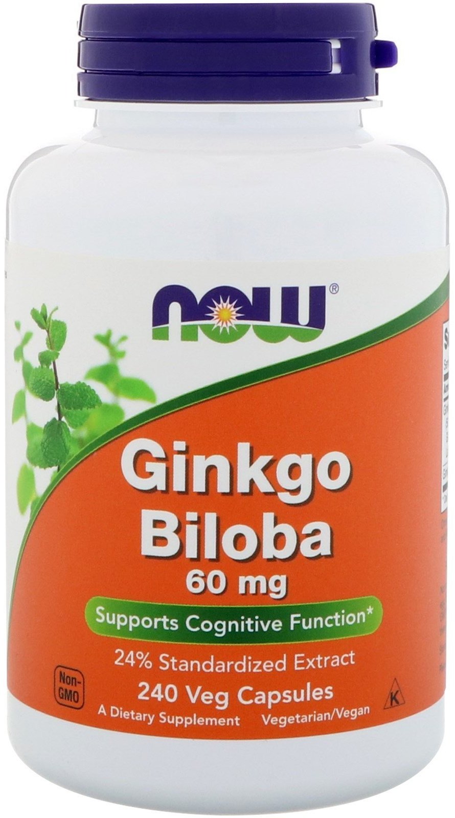 Акція на Now Foods Ginkgo Biloba 60 mg Veg Capsules 240 veg caps від Stylus
