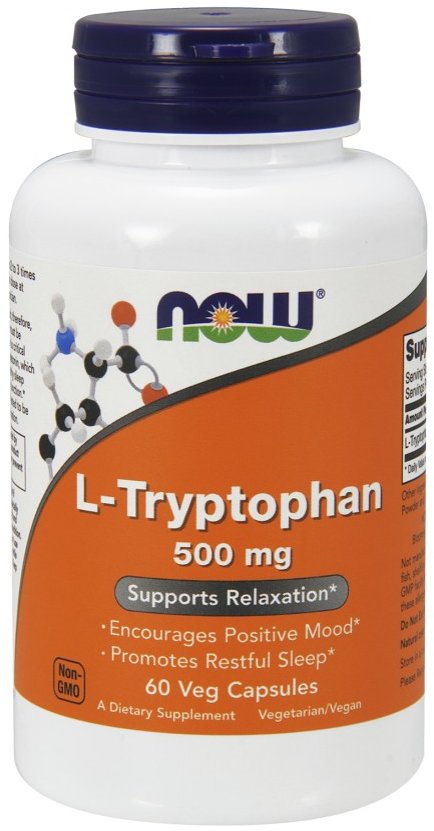 Акція на Now Foods L-Tryptophan 500 mg 60 veg caps від Stylus