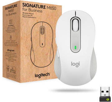 Акція на Logitech Signature M650 L Wireless Mouse for Business Off-White (910-006349) від Stylus